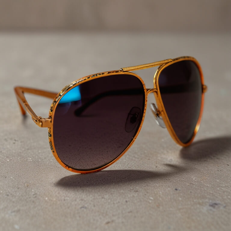 Aviator Sunglasses Closeup